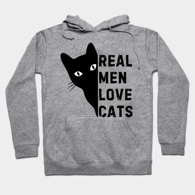 Real Men Love Cats Hoodie by Noshiyn